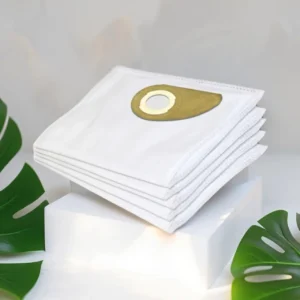 Białe worki syntetyczne do odkurzacza, zestaw 5 sztuk, wykonane z mikrowłókniny